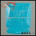 B5 hand cut CZ blue square ice stone cubic zironia gemstone